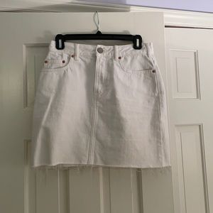 White jean skirt
